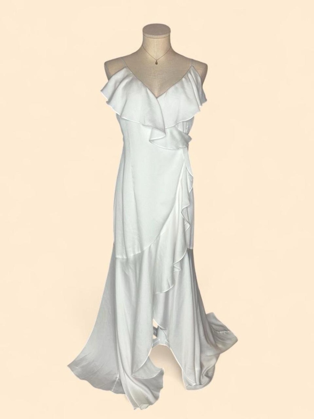 Shona Joy Luxe Bias Frill Wrap Dress Women’s US 6